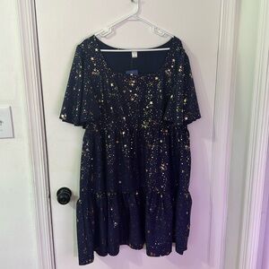 Women’s Plus Size Navy & Gold Star Dress - NWT - 3X